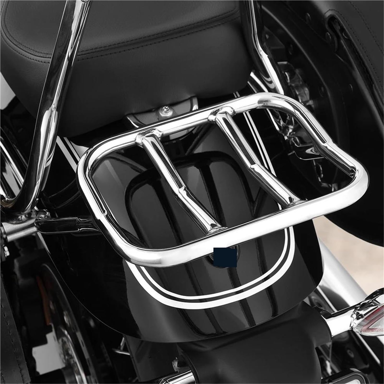 Motorrad -Heck -GepäCkträGer Motorrad-Gepäckträger, Edelstahl-Heckgepäckträger, Chrom/Schwarz, Für R 18 100 Jahre R18 2020–2023 2024(2)