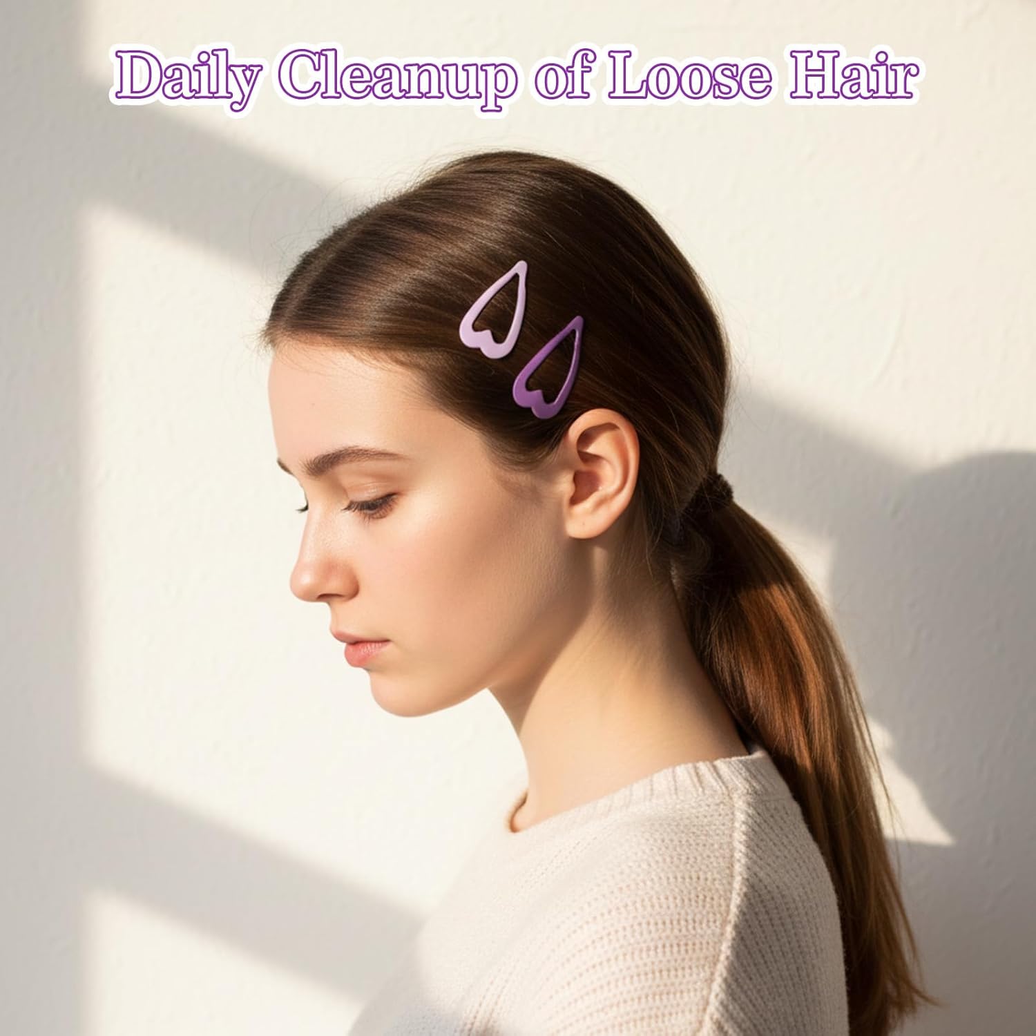 21Pcs Purple Hair Clip, Star Hair Clips, Purple Cute Hairs Accessories Hairs Clips Snap Clip, Non-Slip Y2k Stars Barrettes for Women Girls Gift - Image 2