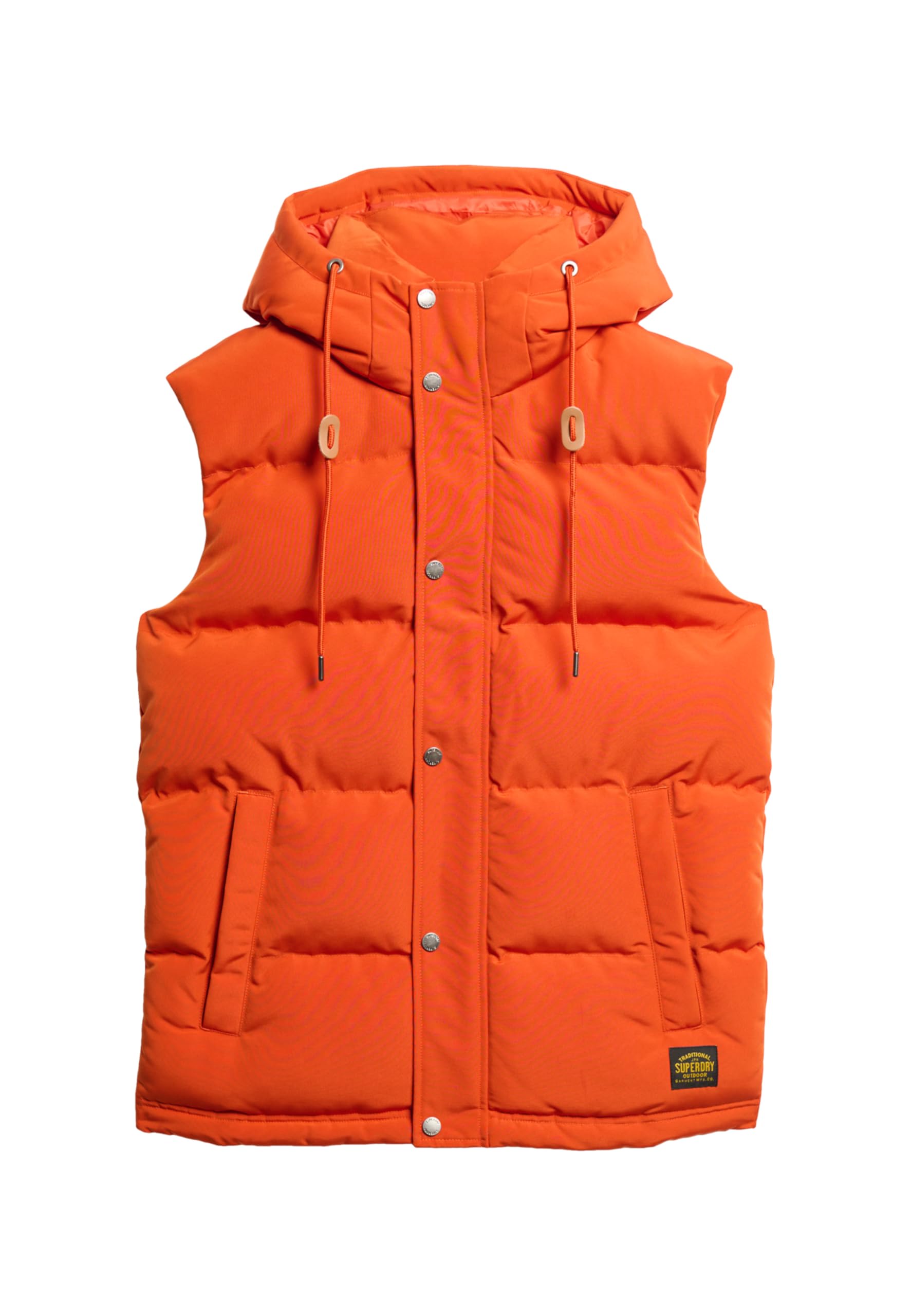 Superdry Men's Orange Superdry's Everest Hooded Puffer Vest