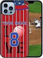 Vista 5 de Personalized Name Number Custom Baseball/Softball Jersey America Flag Design Rubber Cover Phone Case for Samsung Galaxy A53