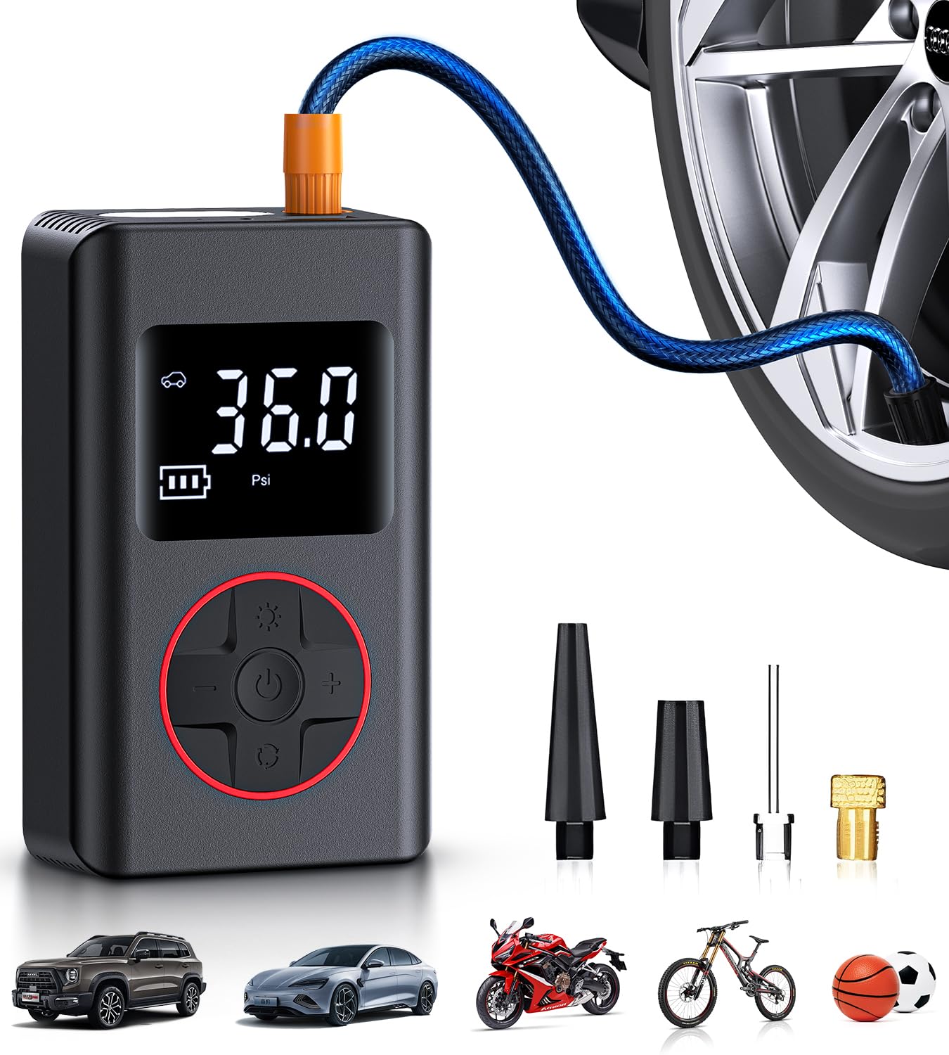 JUSUOX Tire Inflator Portable Air Compressor