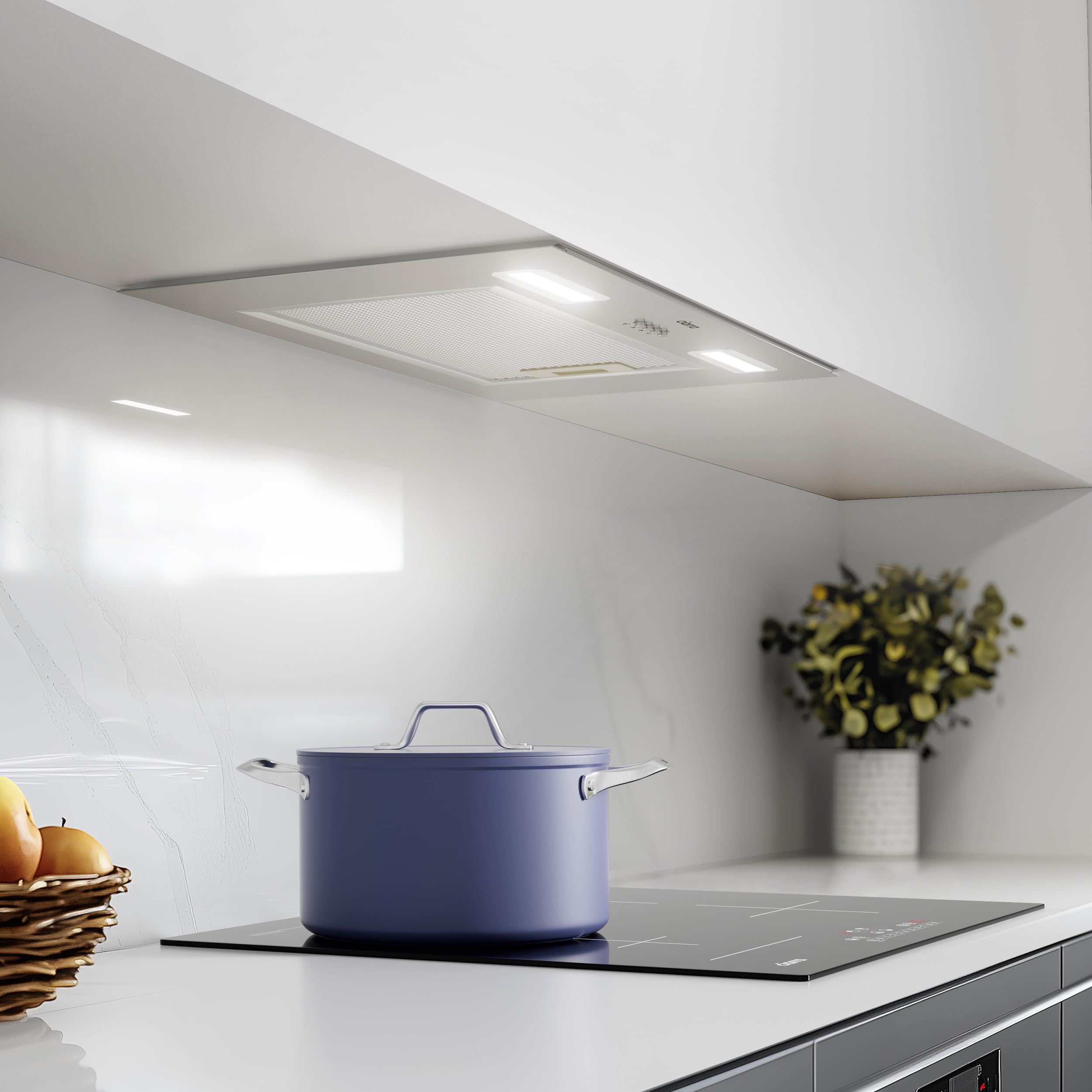 CIARRA CBCS6926A A+++ Einbau Dunstabzugshaube 60 cm 650 m³/h Abluft LED-Beleuchtung 3 Leistungsstufen mit Aktivkohlefilter