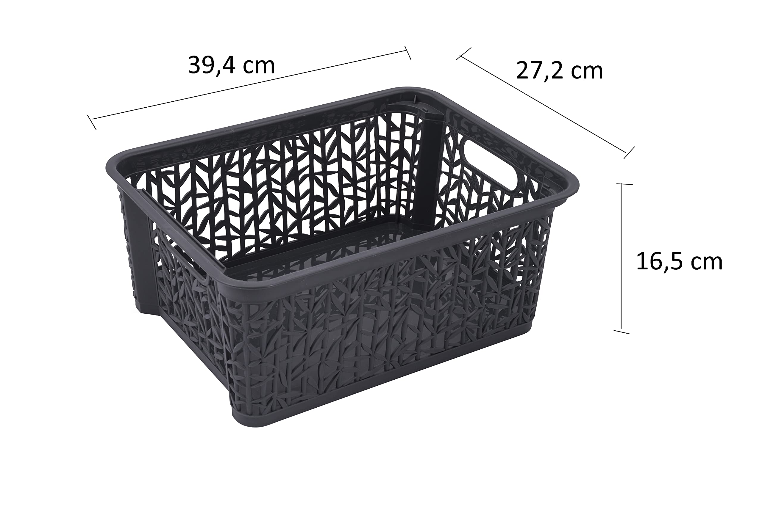 BranQ - Home essential Universele multifunctionele opbergmand van BPA-vrij kunststof, maat L, 12,7 liter, 1 stuk, crème