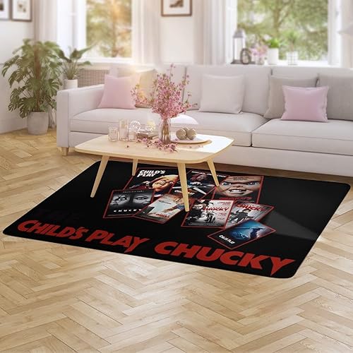 Miniatura 5 de Childs Play Chucky - Alfombra rectangular con estampado 3D, antideslizante, lavable, de lujo, rectangular, para decoración del hogar, 60 x 40
