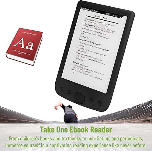 Miniatura 6 de Lector E, lector de libros electrónicos con pantalla de tinta de 6 pulgadas, 8 GB de almacenamiento, botones mecánicos de navegación, con película