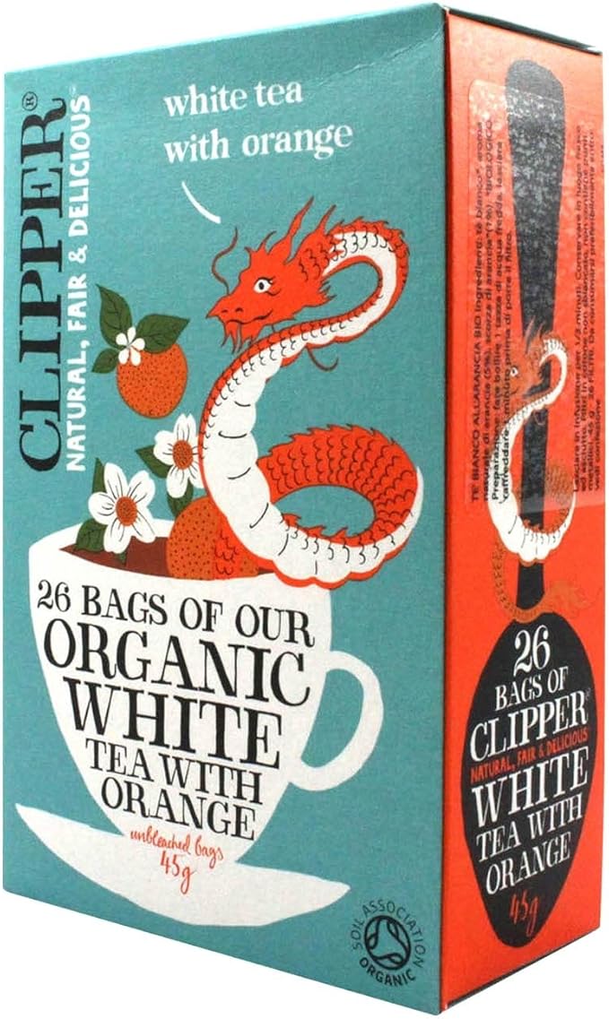 Clipper Organic White Tea Orange 26 Bag (order 6 for trade outer