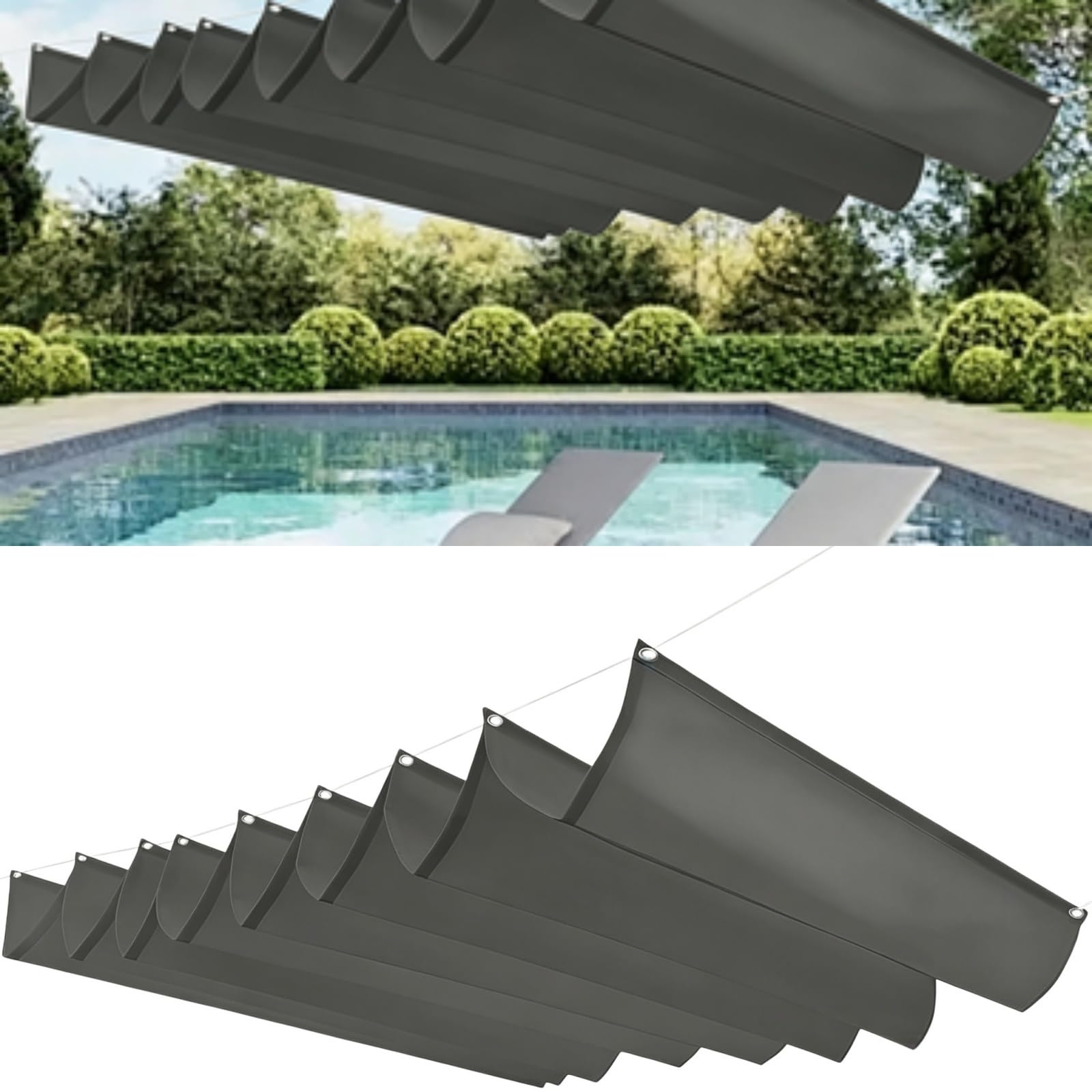 Voile d'ombrage anti-UV pour bloquer la chaleur sur le balcon et la terrasse