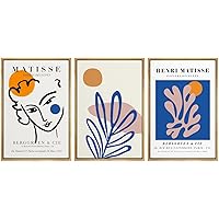 SIGNWIN 3 Piece Framed Canvas Wall Art Blue Nude by Henri Matisse Canvas Prints Home Artwork Decoration for Living Room,Bedroom - 16
