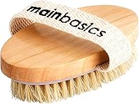 Vista 10 de MainBasics Cepillo corporal de cepillado en seco para drenaje linfático, piel seca, celulitis, circulación sanguínea con cerdas naturales