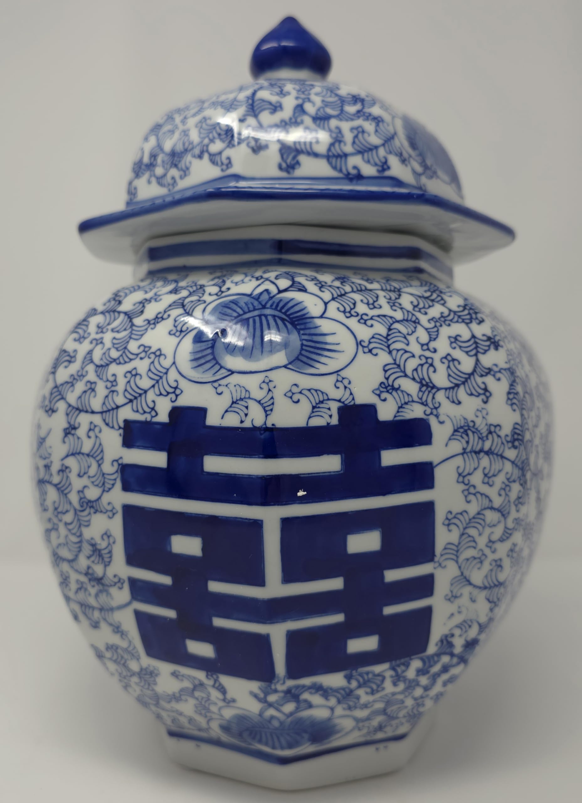 Amazon.co.jp: Festcool 青と白の磁器の花 ダブルハピネス セラミック