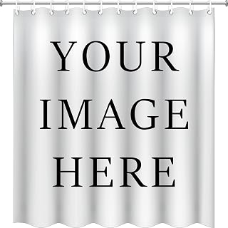 Custom Photo Shower Curtain Personalized with Your Picture, High Definition Printing on Waterproof Polyester Fabric with 12 Hooks, Unique Gift & Bathroom Décor