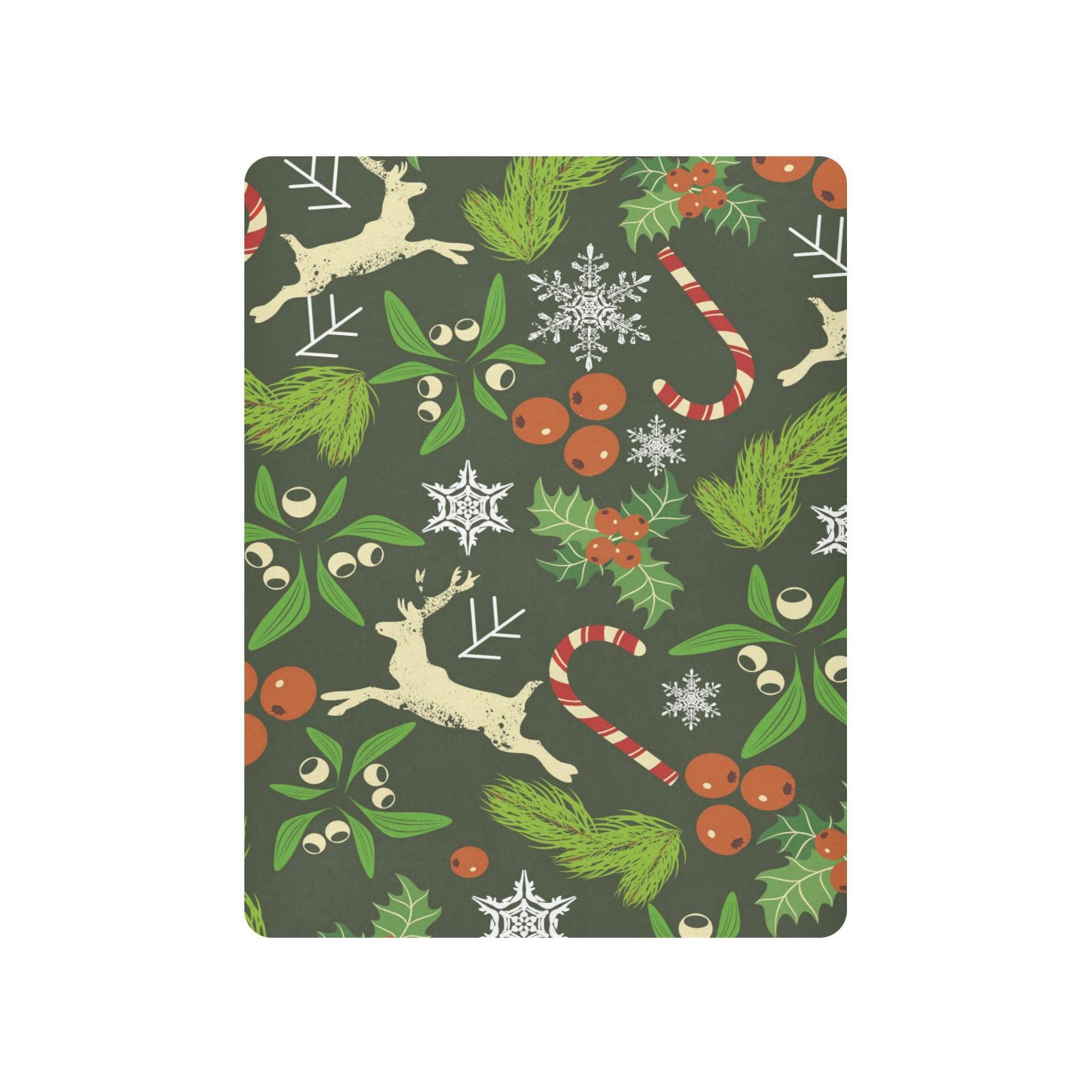 Moudou Christmas Spruce Branches Playard Sheet for Boy Girls, Soft Breathable Fitted Toddler Sheet for Standard Playard Bed Mattress, 39 x 27 x 5 Inch