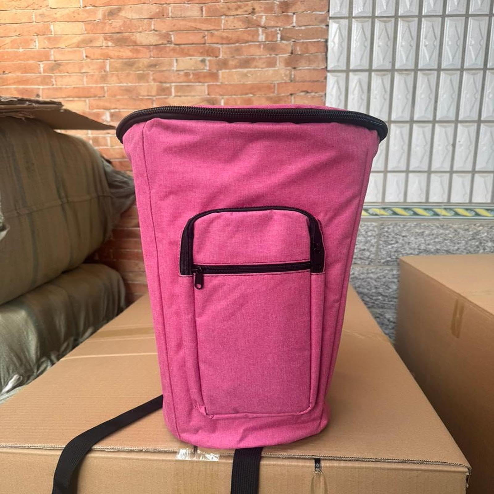 Colcolo Tasche, Rucksack, 12 Zoll, wasserabweisend, stoßfest, mit Tasche, Oxford-Stoff, staubdicht, trendige Tragetasche, afrikanische Trommeltasche