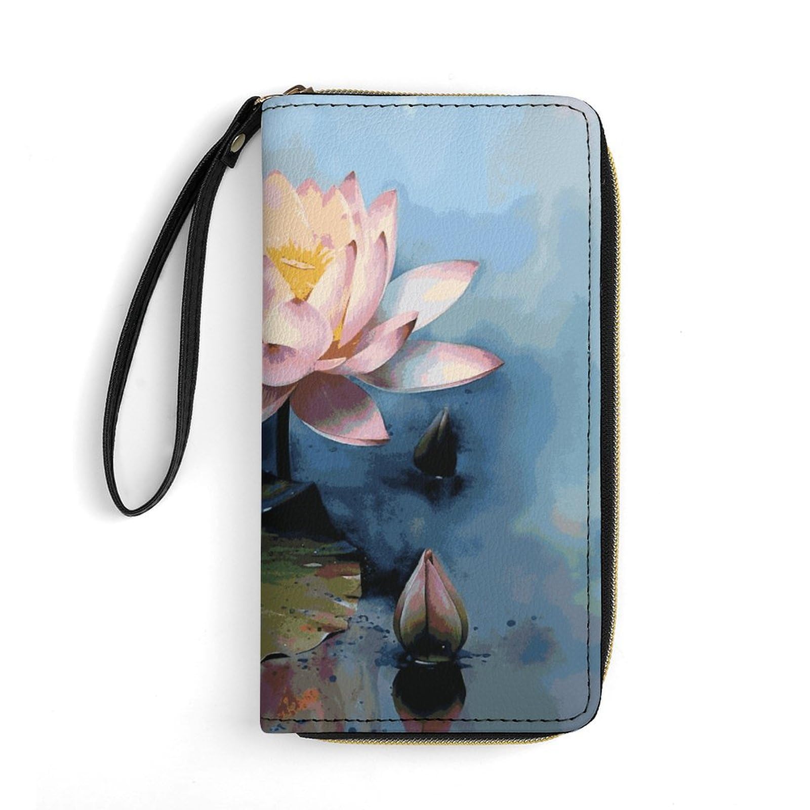 BWQMNT Durable And Portable Flower Painting Printed Leather Wallet: Perfect for Storing Cards, Cash And An On-the-go Lifestyle, It Is An Ideal Holiday Gift to Organize Your Essentials