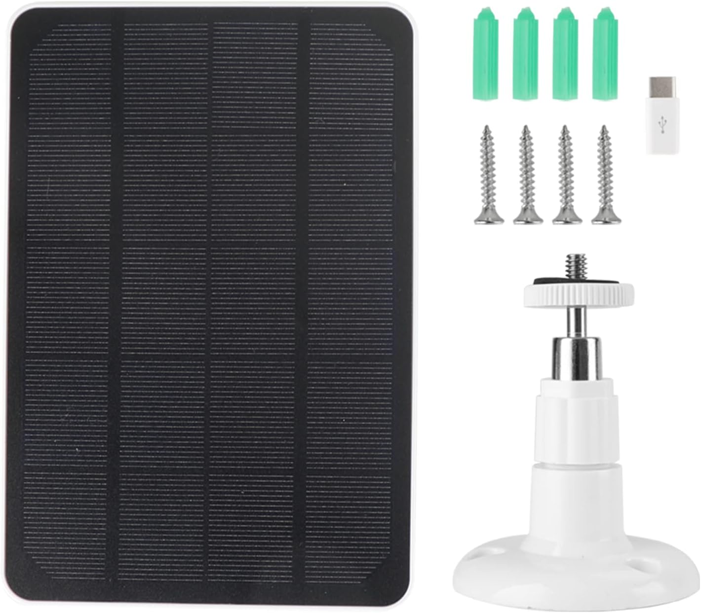 Frezon ソーラーパネル 4W 5V 屋外セキュリティ防犯カメラ 監視カメラ用ソーラーチャージャー 太陽光パネル 太陽光発電 カメラソーラーパネル 防犯カメラ 屋外 ソーラー ソーラー発電パネル IP65防水防塵 省エネルギー マイクロUSB & Type-C 交換プラグ付き 単結晶シリコン 角度調整可能小型 軽量 災害対策