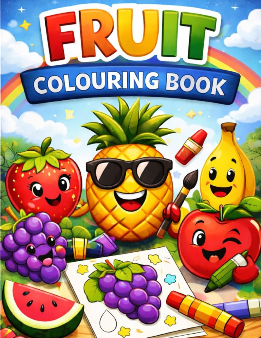 FRUIT Colouring Book