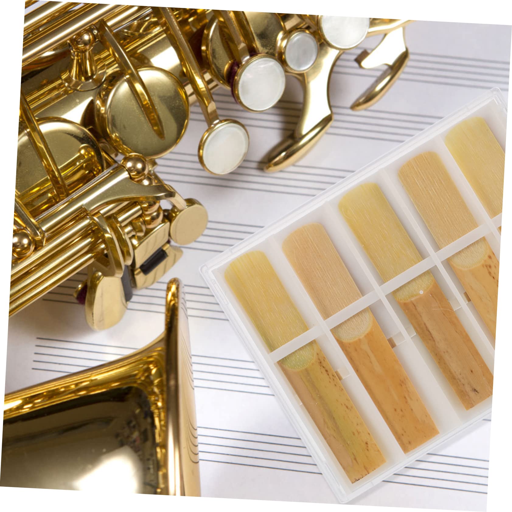 VICASKY 40piezas Reeds De Clarinetes Para Principiantes Reemplazo De Accesorios De Instrumentos Flexibles y Duraderos Dureza Para Saxofones y Clarinetes