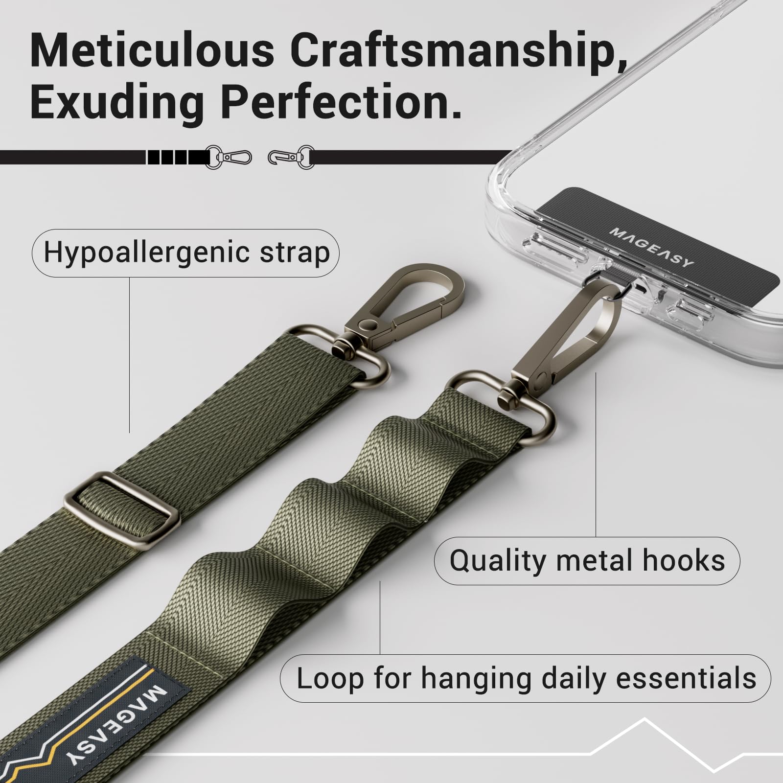 Amazon.com: MAGEASY Rover iPhone Lanyard Crossbody with Tether Tab