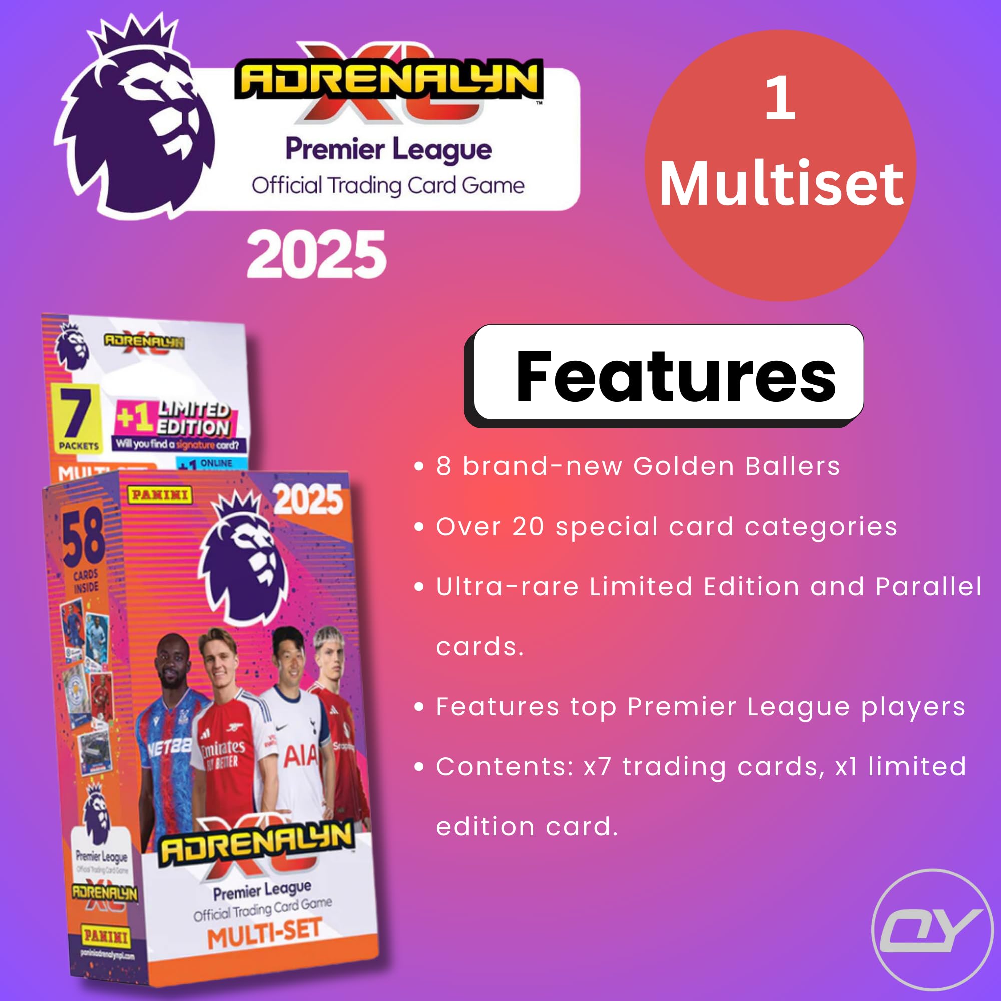 7-Pack Adrenalyn XL Multiset Premier League Soccer Cards Bundle