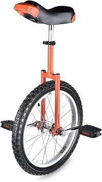 WinSpin 16" - 18" Wheel Unicycle Leakproof Butyl Tire Wheel Cycling Outdoor | Sports Fitness Exercise Health Orange