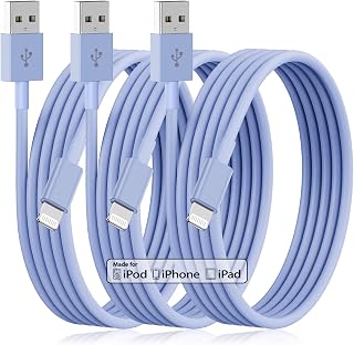 Long Apple iPhone Charger 10 ft, Apple MFI Certified 3Pack Lightning Cable 10 Foot, Extra Long Apple Fast Charing Cord 10 ... Price In India