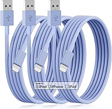 Essri for iPhone Charger 10 FT 3Pack Blue, USB to Lightning Cable 10 Foot, Extra Long Fast Charging Cord 10 Feet Compatible with iPhone 14 13 12 11 Pro XR 8 7 6s Plus,iPad Pro Air Mini