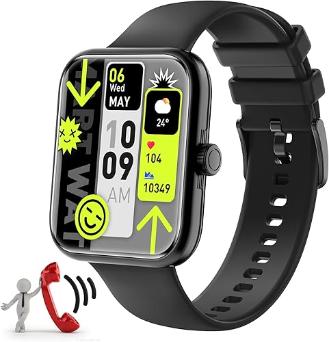 1.81"Smart Watch for Men Women with Bluetooth Call, Smartwatch for Android iOS Phone with Blood Oxygen Heart Rate Sleep Monitor, Fitness Tracker