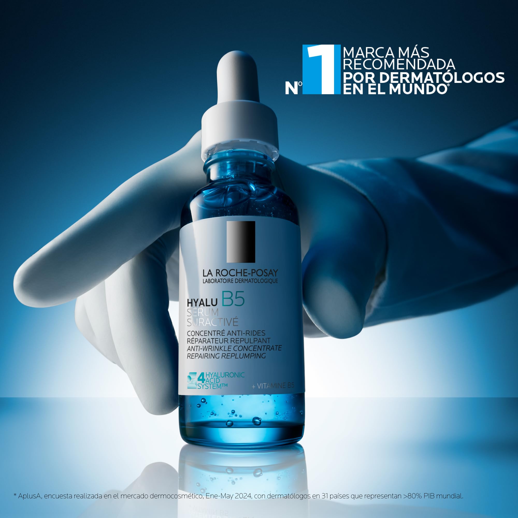 La Roche-Posay Hyalu B5 Suractivated, Sérum antiedad concentrado, Efecto Revitalizante, Repara y Rellena en 1h, 4 Tipos de Ácido Hialurónico, Vitamina B5 y derivado de Centella Asiática, 30 ml