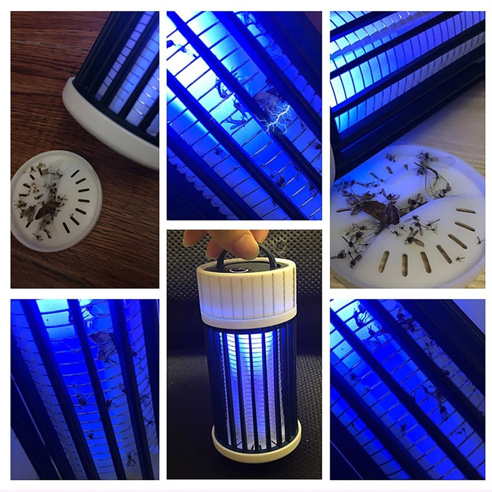 Lampada Anti Zanzara Mosquito a Parete Lampada da Muro PhotoCatalyst Mosquito Killers Electric Fly Insect Lamp Trap con USB Charging Camping Mosquito luci Zanzare