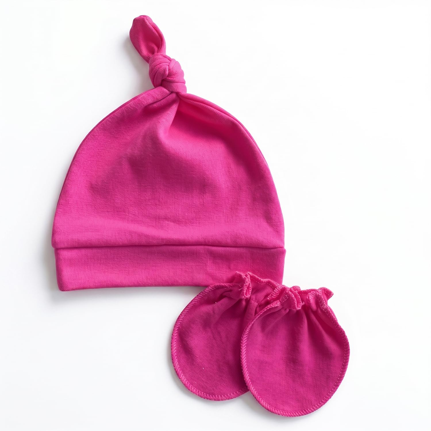 momisy Newborn Baby Cotton Cap and Mitten Set, 0-6 Months-picture-20