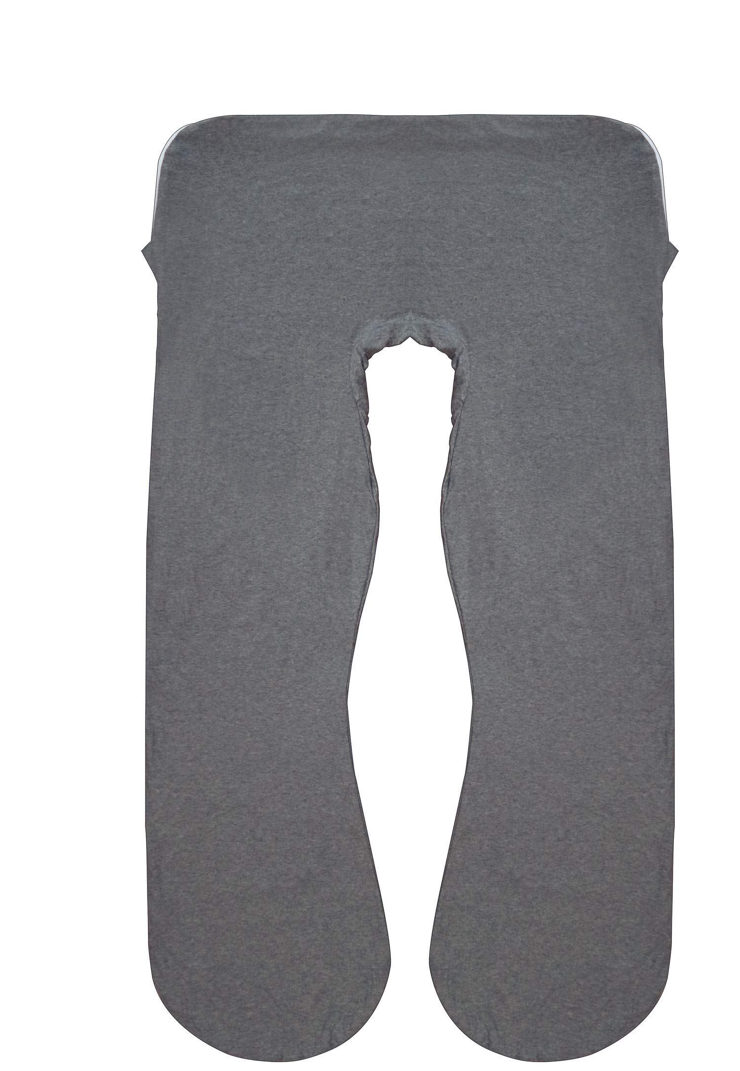 KWLETPregnancy Pillow Cover U Shaped Premium Soft Jersey Cotton Pregnancy Pillow Case with Double Zipper Pregnancy Pillowcase Full Body Maternity Pillow Case Maternity Pillow Cover Grey 57x31.5 Inch