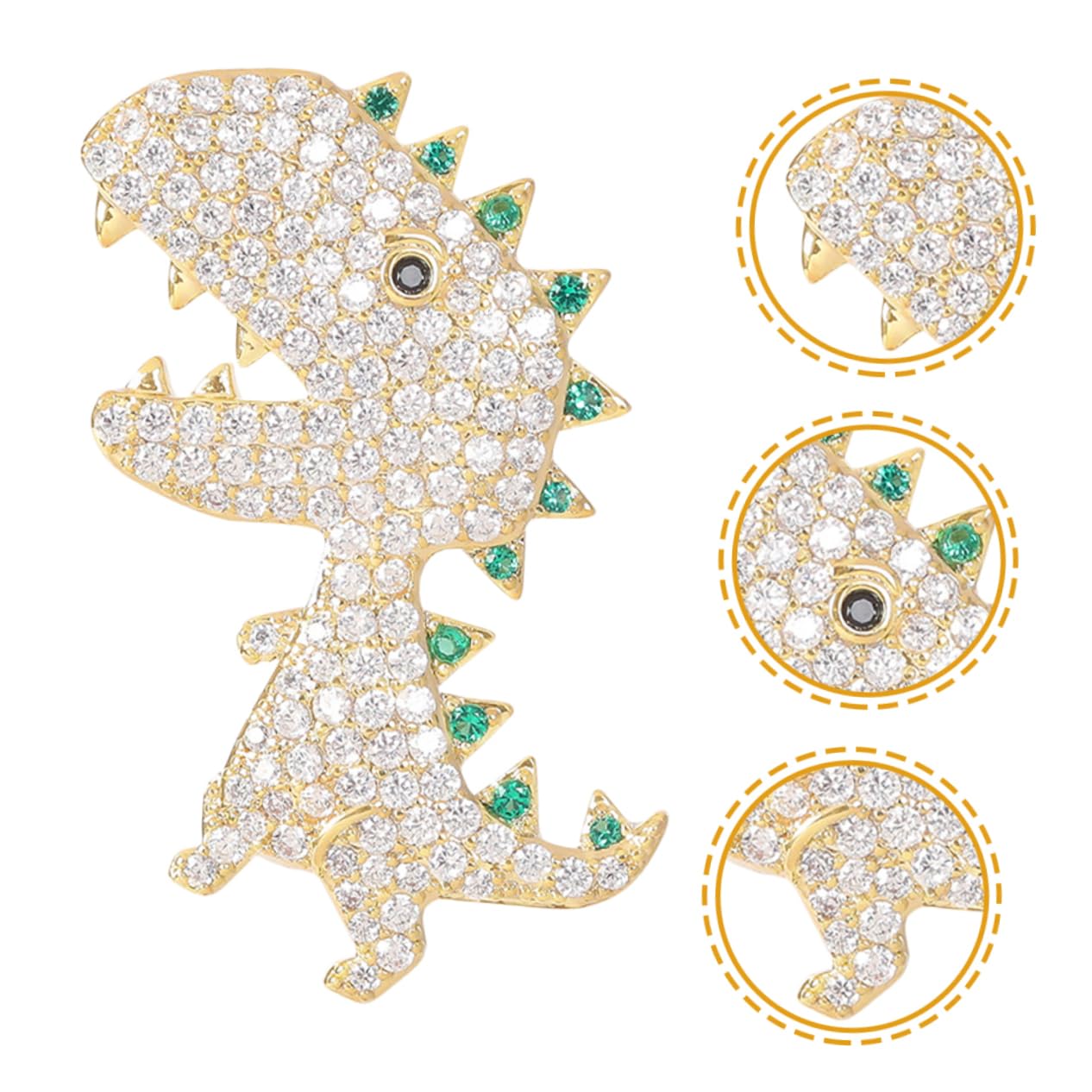SOIMISS Spilla Di Dinosauro Pin Carino Gioielli Da Ballo Per Le Donne Spilla Da Bucato Per i Vestiti Spillone Arredamento Alla Moda Accessori Per Cappelli Golden Rame