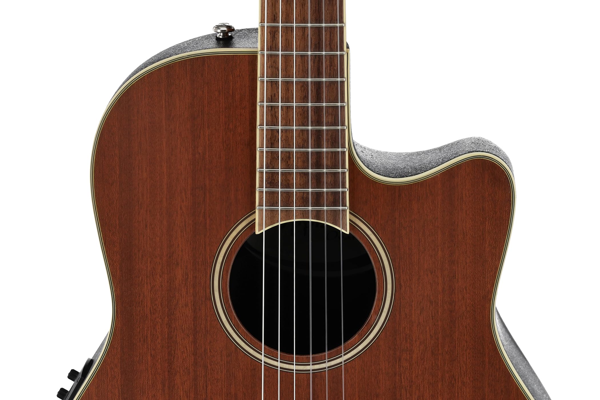 Applause Chitarra Classica Nylon Elettro-Acustica - Tradizionale AB24C Mid Cutaway Nylon - Corpo Roundback Lyrachord mid-depth - Preamp AP3TP - Tavola in Mogano - Natural Satin - AB24CM-4S