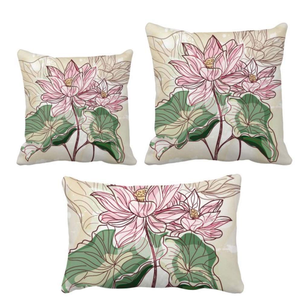 Coussin aquarelle racine de lotus avec garnissage une idée cadeau originale
