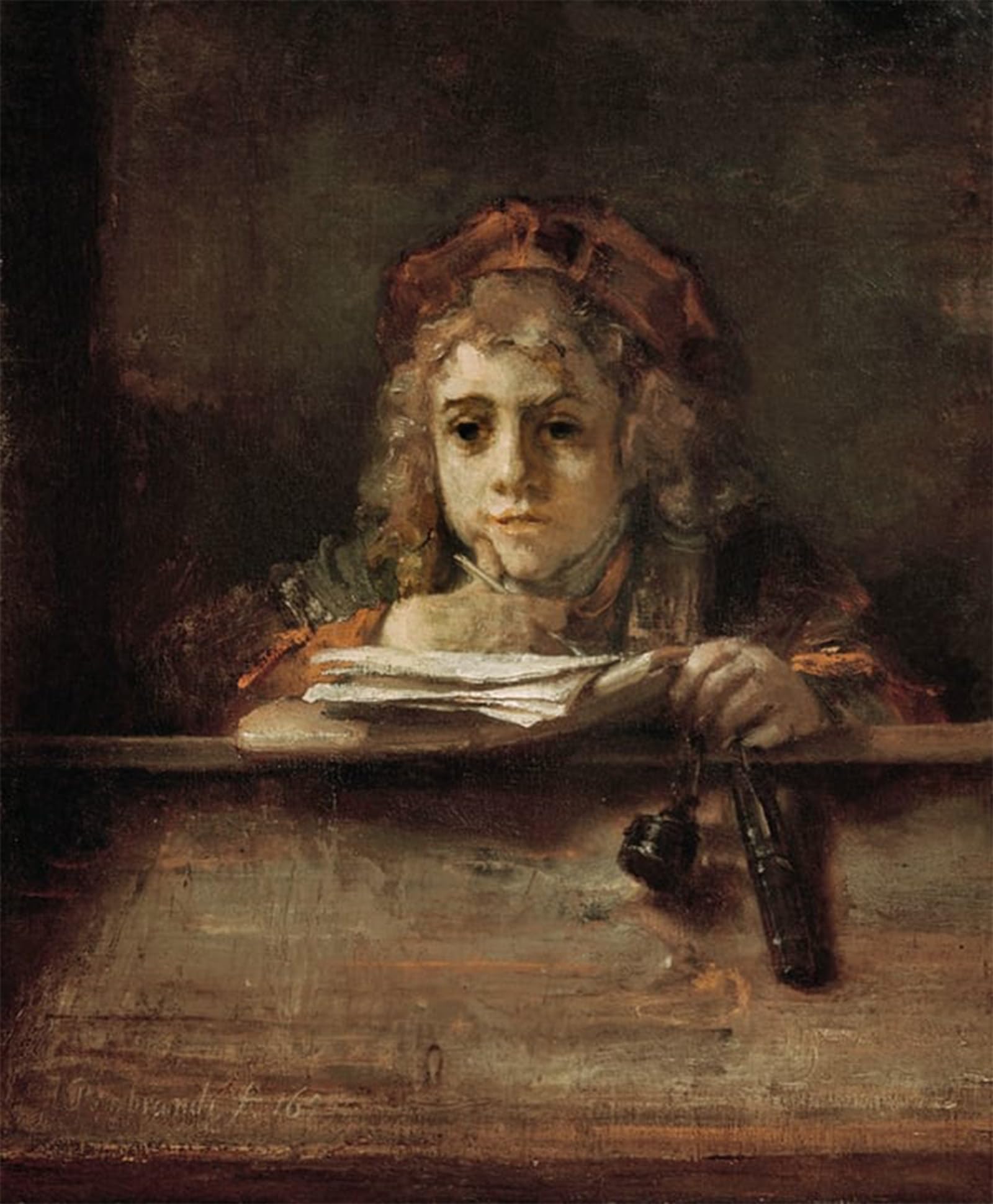 SERENDIPITP Vintage Picture Print on Canvas Wall Art Poster Titus by Rembrandt van Rijn Artwork Print Poster for Wall Decor 60x90cm