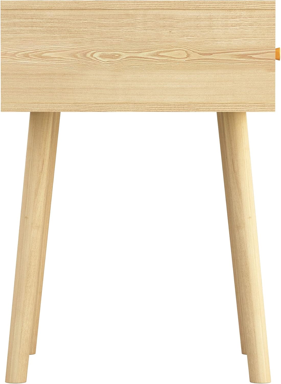 Atlantic Loft & Luv Remy Boho Mid-Century Natural Storage Drawer, Finish Rattan End Table