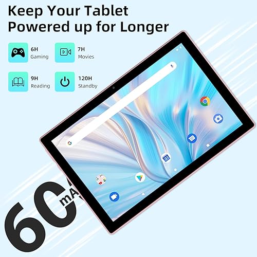 Miniatura 5 de Tableta 2 en 1 con funda para teclado, mouse y lápiz capacitivo, 10 pulgadas Tablet Android 11.0 Tablets PC Set, 4GB RAM+64GB ROM Tableta
