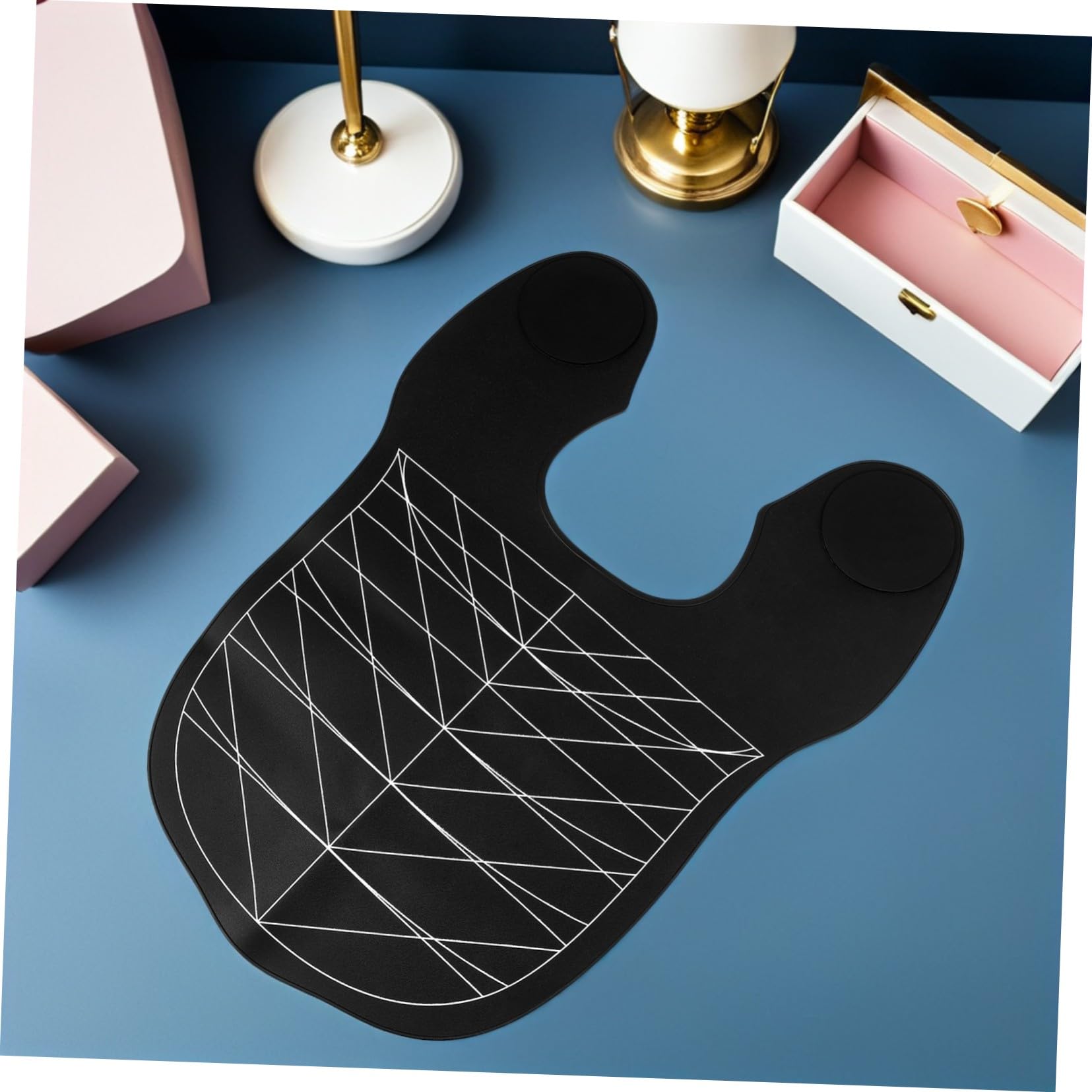 Mantello da Parrucchiere in Silicone Nero, Collare Tinta Chioma, 2 Pezzi | Riutilizzabile, Pulizia Facile, Protezione, Comfort Ergonomico, per Casa e Salone Professionale