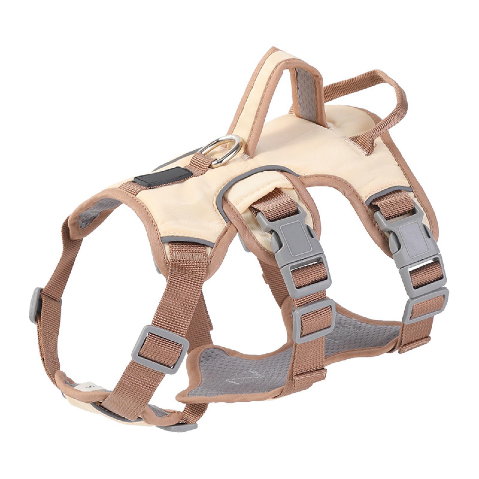 Harnais pour chien design en nylon respirant haut de gamme beige taille L