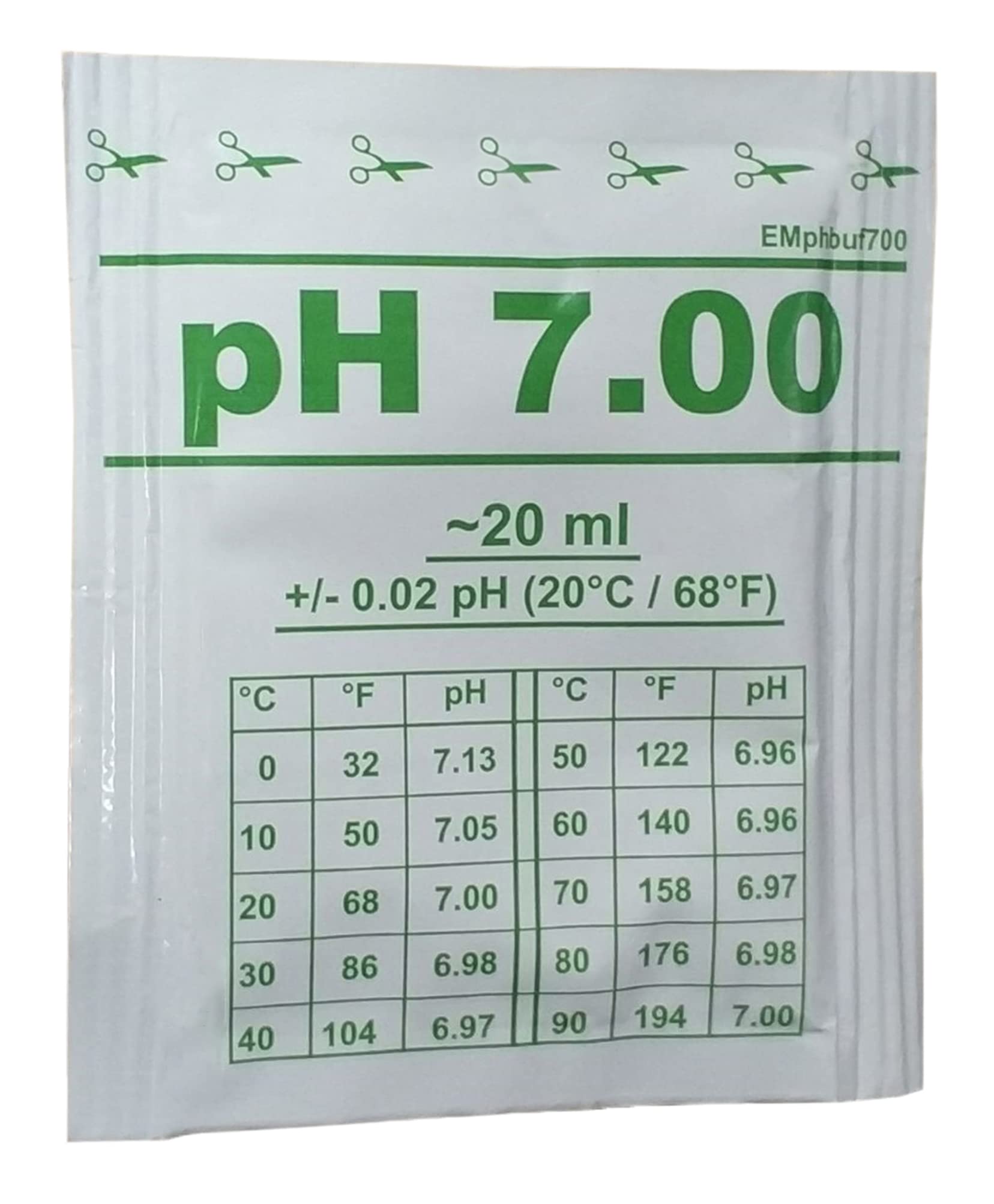 Productos QP - Professional pH buffer solution, PH7 tampon solution bag, ideal for swimming pools and spas