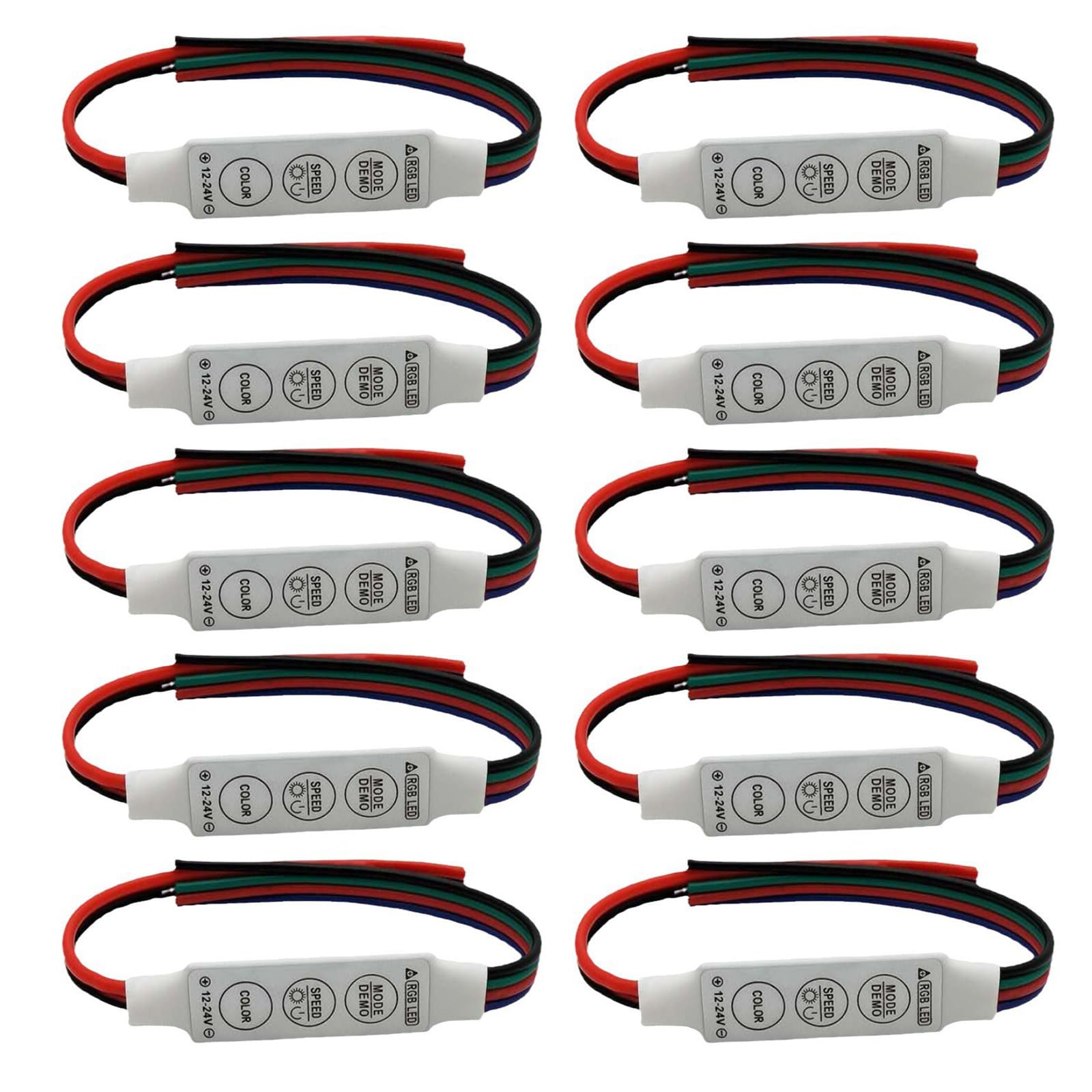 Msioytog Tiny 3 Code RGB Lighting Manager with 19 Dynamic Consequences 20 Fixed Dyes Dense Plan 144W Tall Power Output for LED Tape Touch Control LED Soft