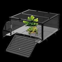 XXL Turtle Basking Platform Dock for 23-29in Wide 180+ Gallon Aquarium | Above Tank Turtle Basking Platform for Aquatic Turtles, Fits 180+ Gal Tank, Sturdy Frame, Non-Slip Steps Ramp,2 Flip-open Top
