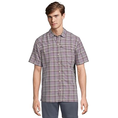 L.L.Bean SunSmart Cool Weave Woven Short Sleeve Shirt Men