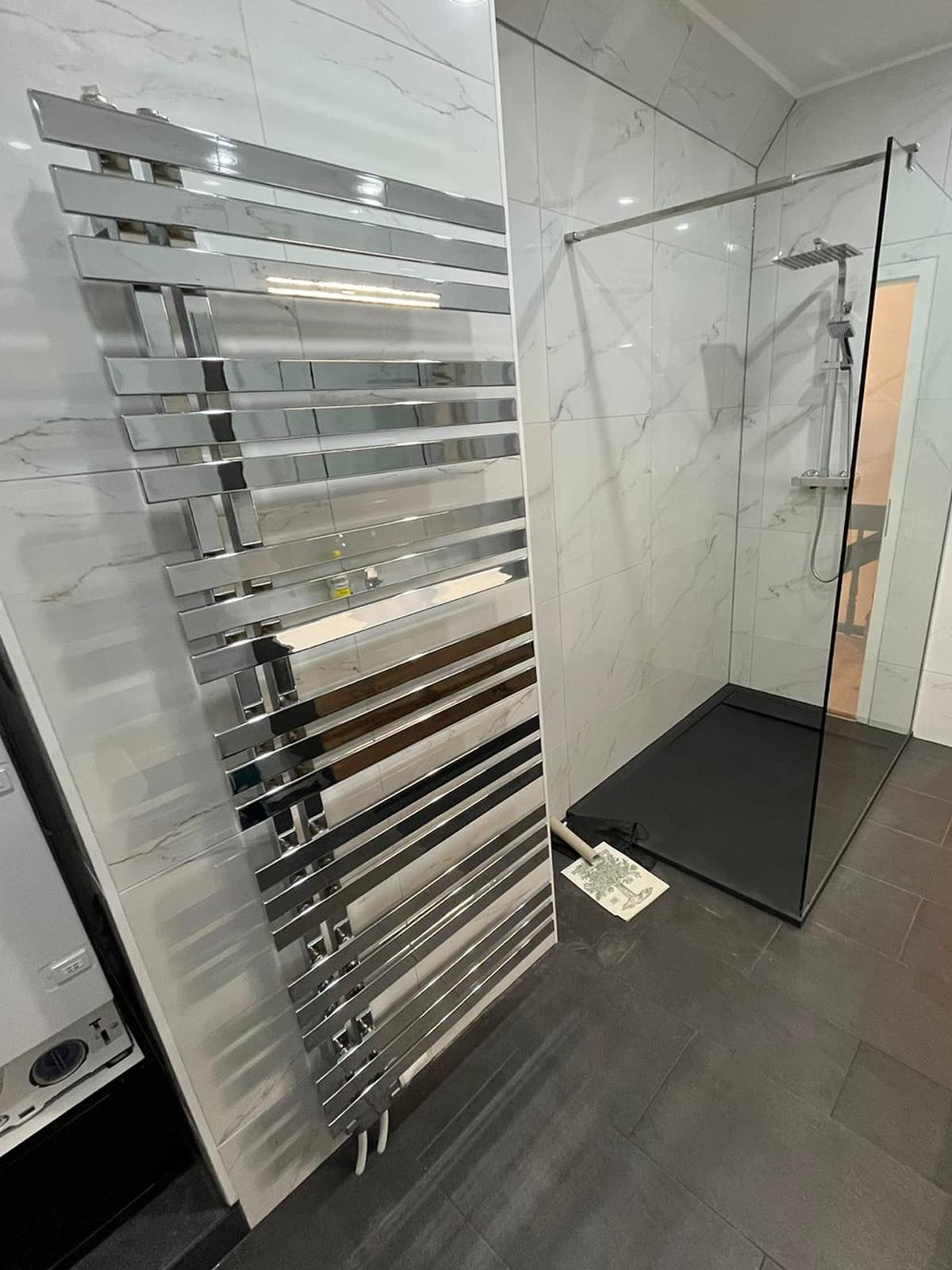 Designerski grzejnik łazienkowy VERONA 1200 x 600 mm, chrom | suszarka do ręczników, podgrzewacz do ręczników