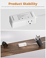 Vista 7 de TESSAN Estación de carga USB PD 65W, bloques de cargador USB C con 3 tomas de corriente AC, cargador rápido de escritorio para teléfono con enchufe