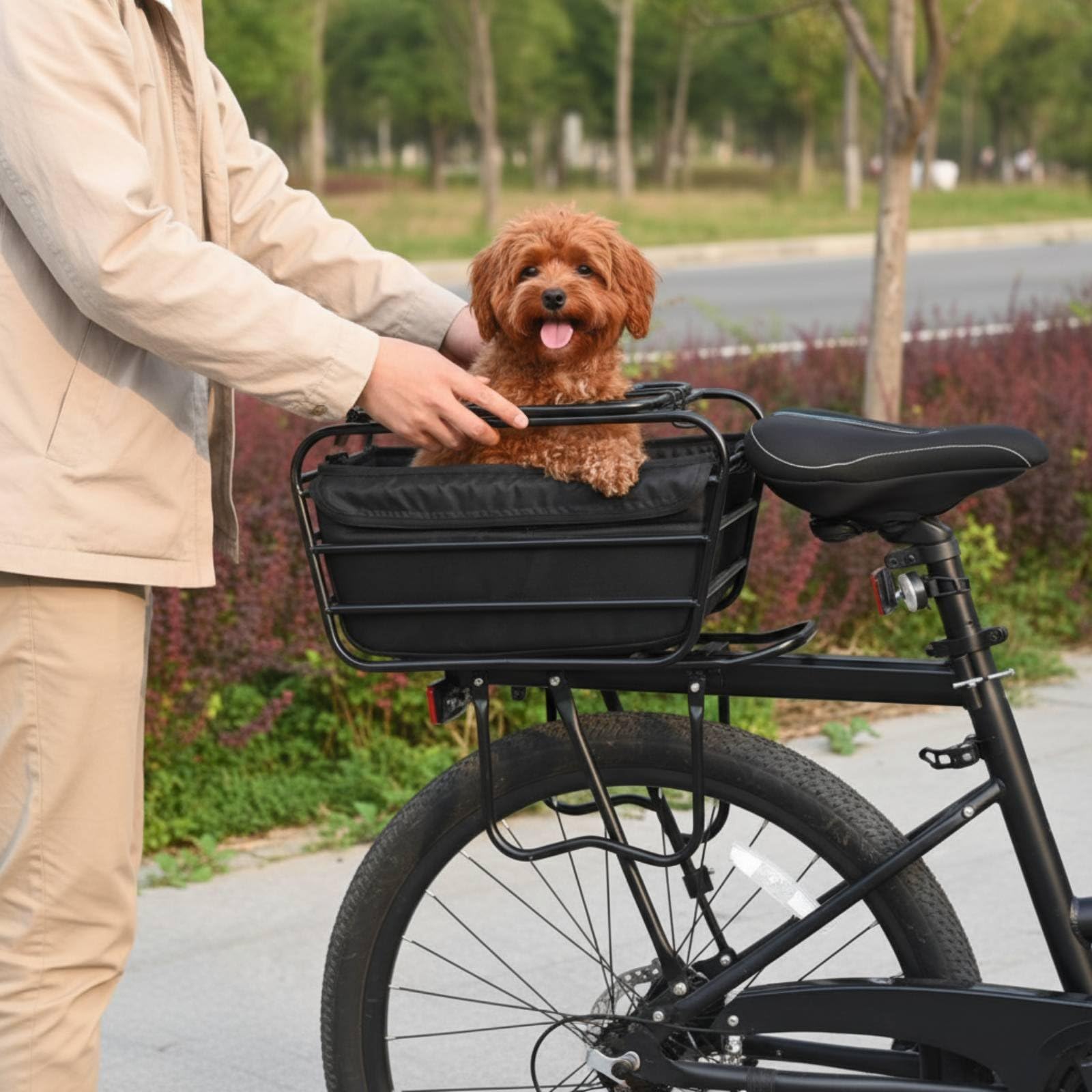 Panier pour Chien de Vélo Universel Panier de Transport pour Animaux de Compagnie Robuste et Stable pour Déplacements Quotidiens, Faire Les Courses