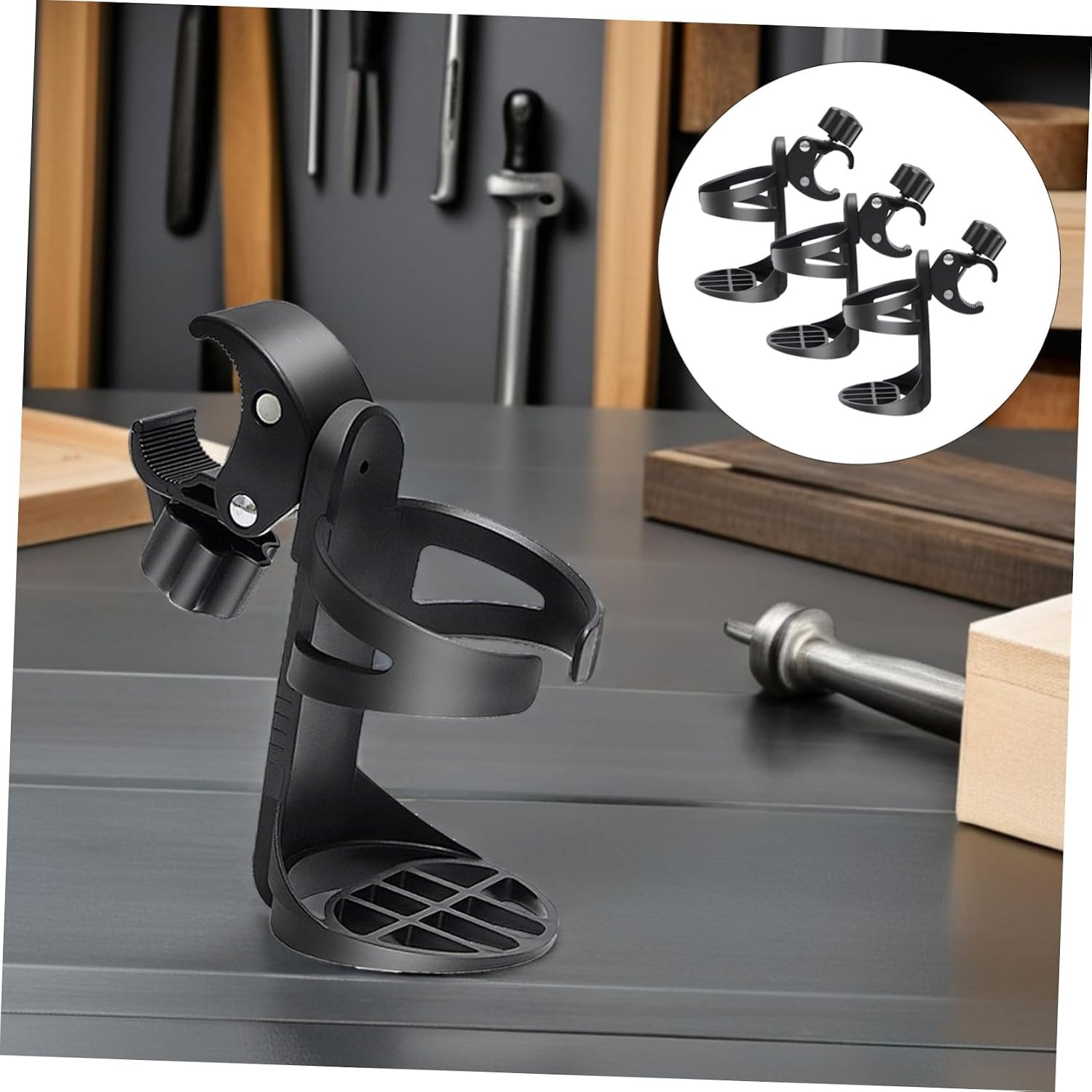 3pcs Cup Holder for Wheelchair and Walker, Adjustable Pp Material Drink Bottle Holder with Detachable Design, Stable and Secure, for Seniors Outdoor Park Walks