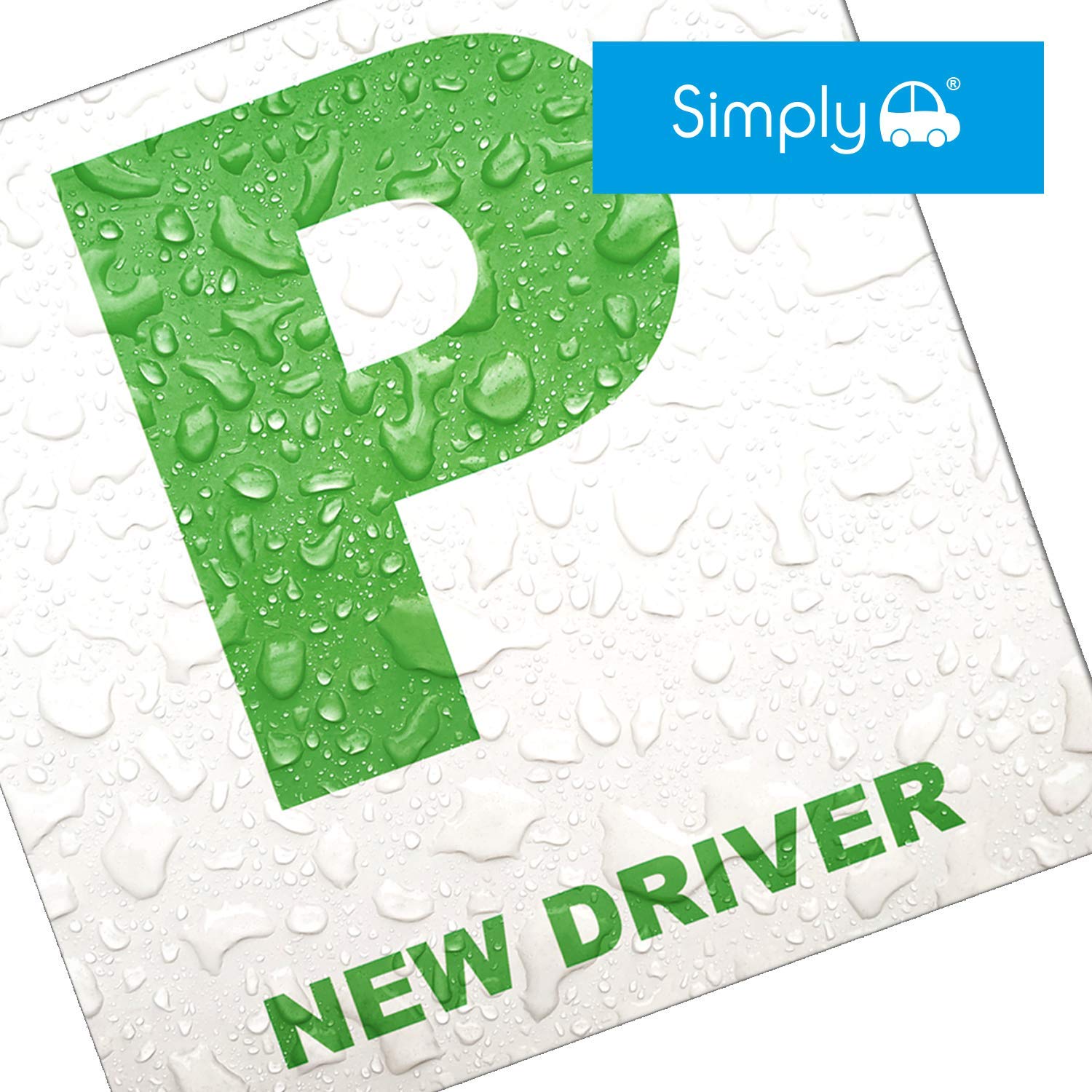Simply TL1100 Pack of 2, Fully Magnetic Car P-Plates Twin Pack for New Drivers, Easy to Attach and Remove, Strong Magnet Backs for Vehicles — view 3