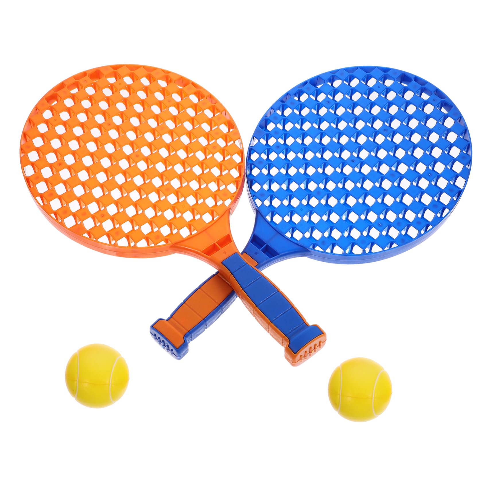 KESYOO 1 Set Plastic Tennis Racket for Lightweight Badminton Racket with Balls for Outdoor Sports and Beginner Training Promotes Coordination and