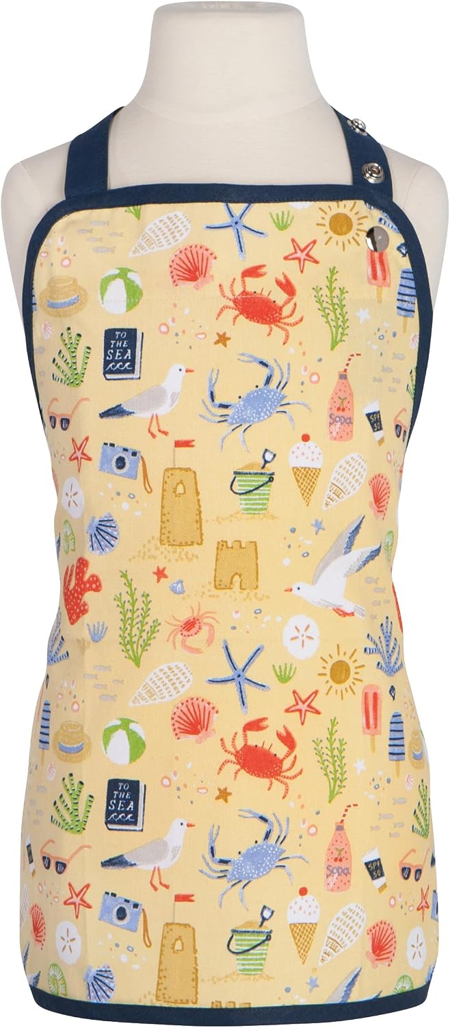 Now Designs Jubilee 100% Cotton Kids Apron, Seaside